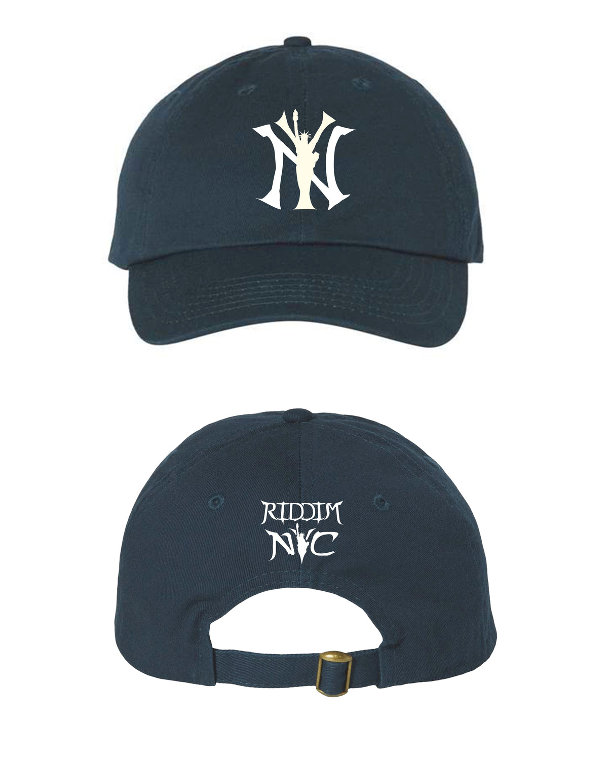 Riddim NY Washed Navy and White Logo Baseball Cap