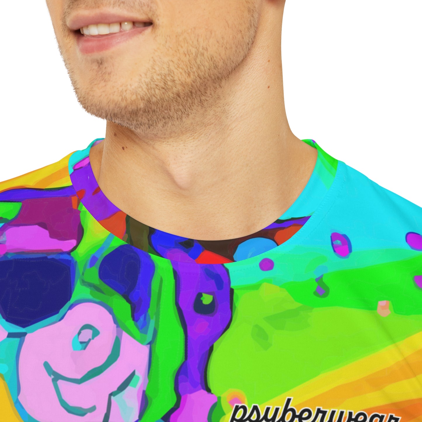 Sea Otter Psychedelic Depiction Polyester Tee