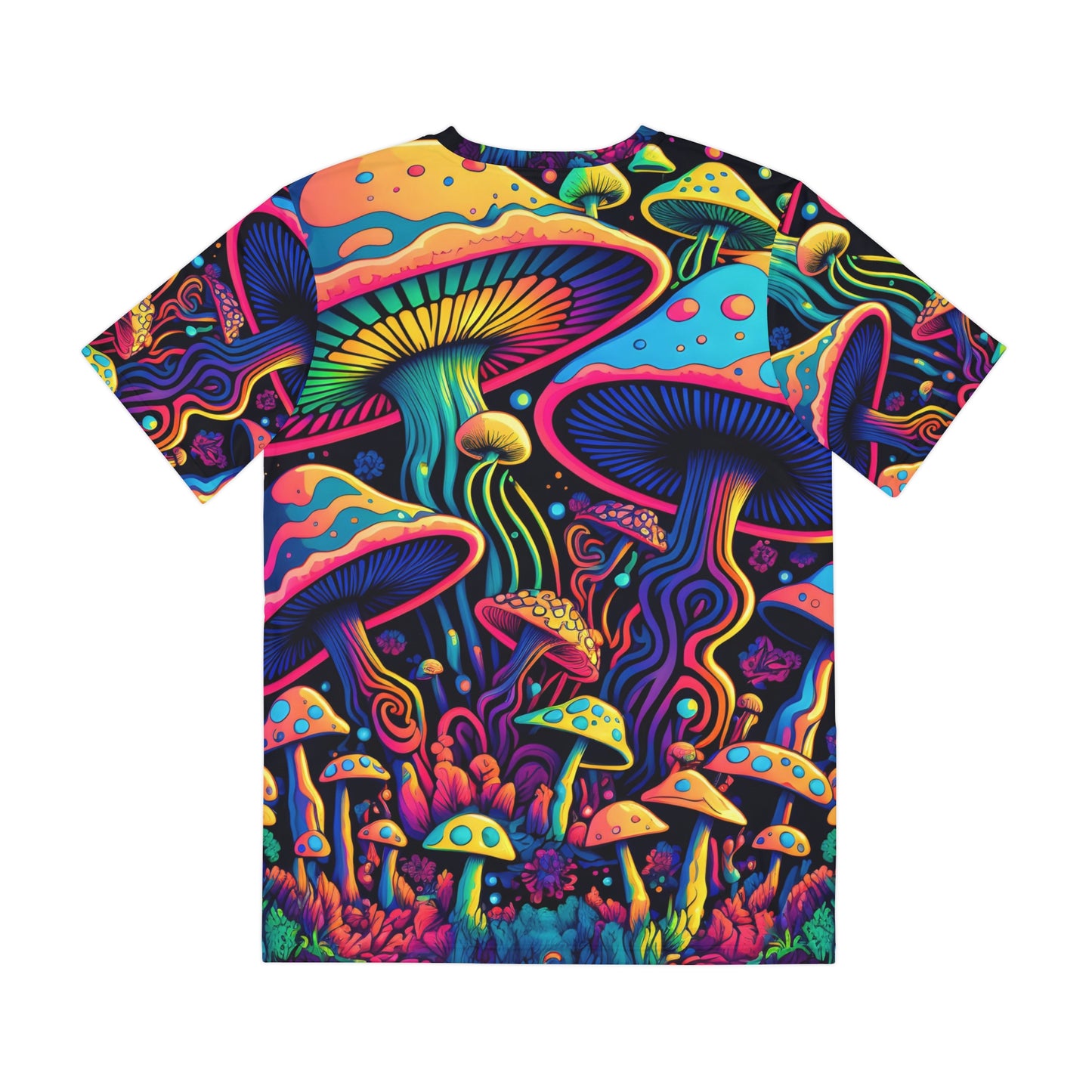 Colorful Trippy Mushroom psyberwear 100% Cotton T Shirt
