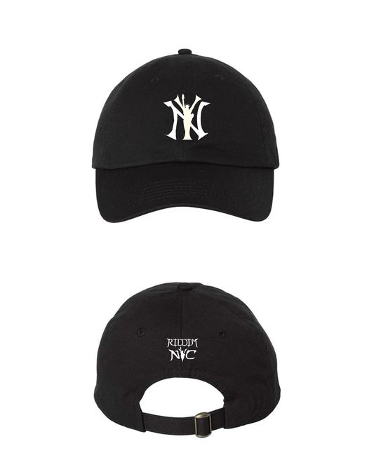 Riddim NY Black and White Logo Dad hat