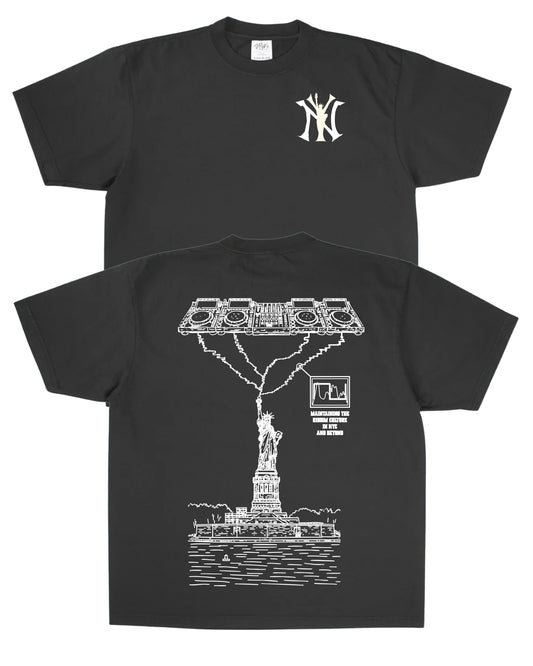 Lady Riddim Liberty Riddim NY Black and White 6 oz Cotton Shirt