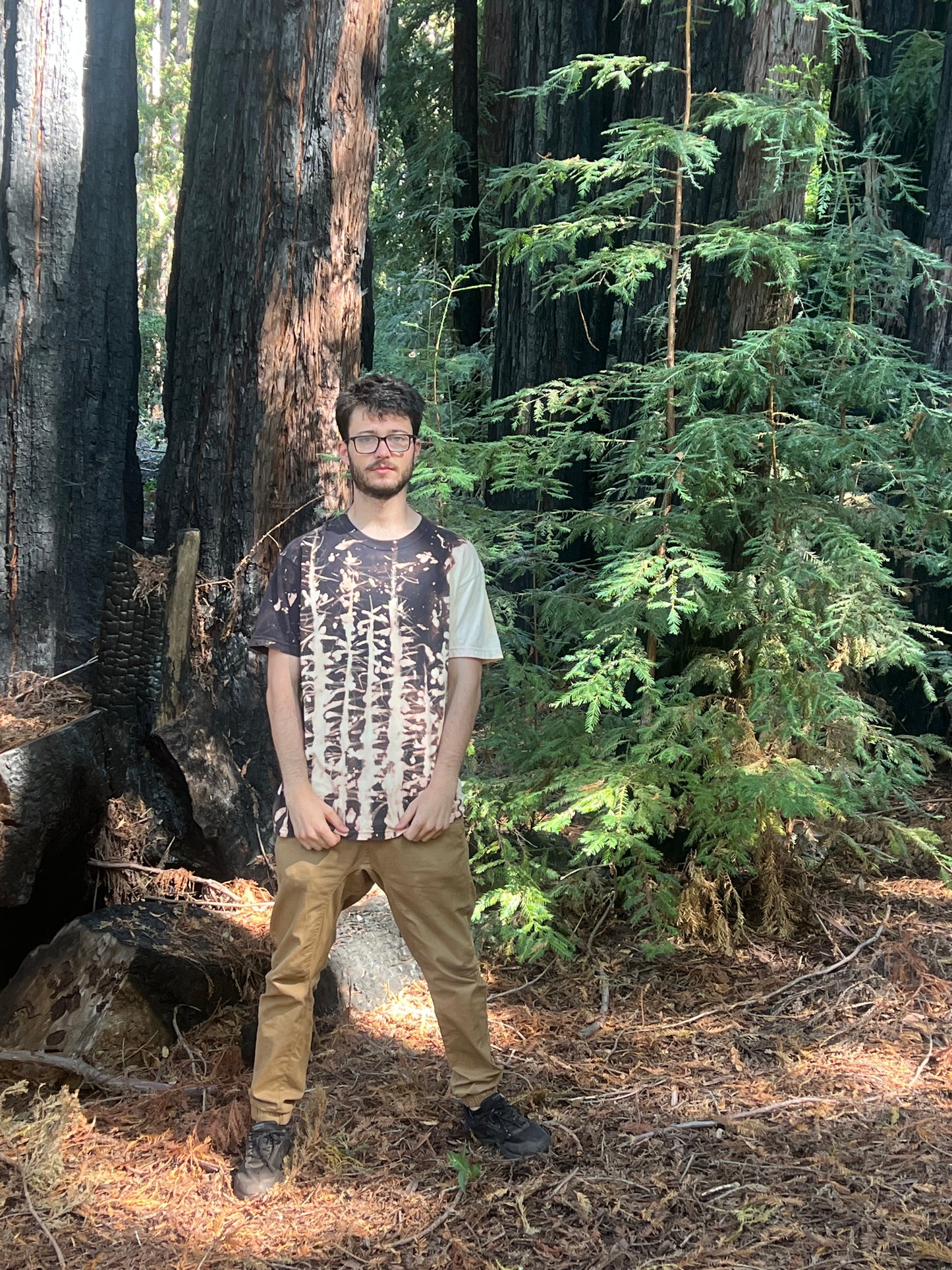 Redwood Fire Bleached Black T