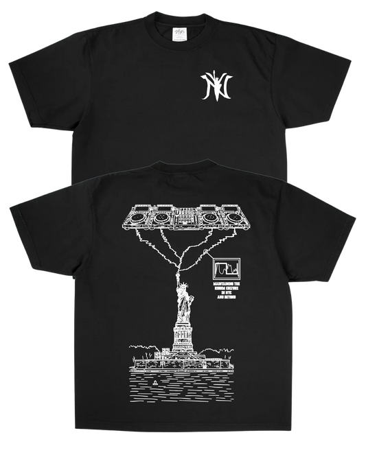 Lady Riddim Liberty Riddim NY Black and White 6 oz Cotton Shirt