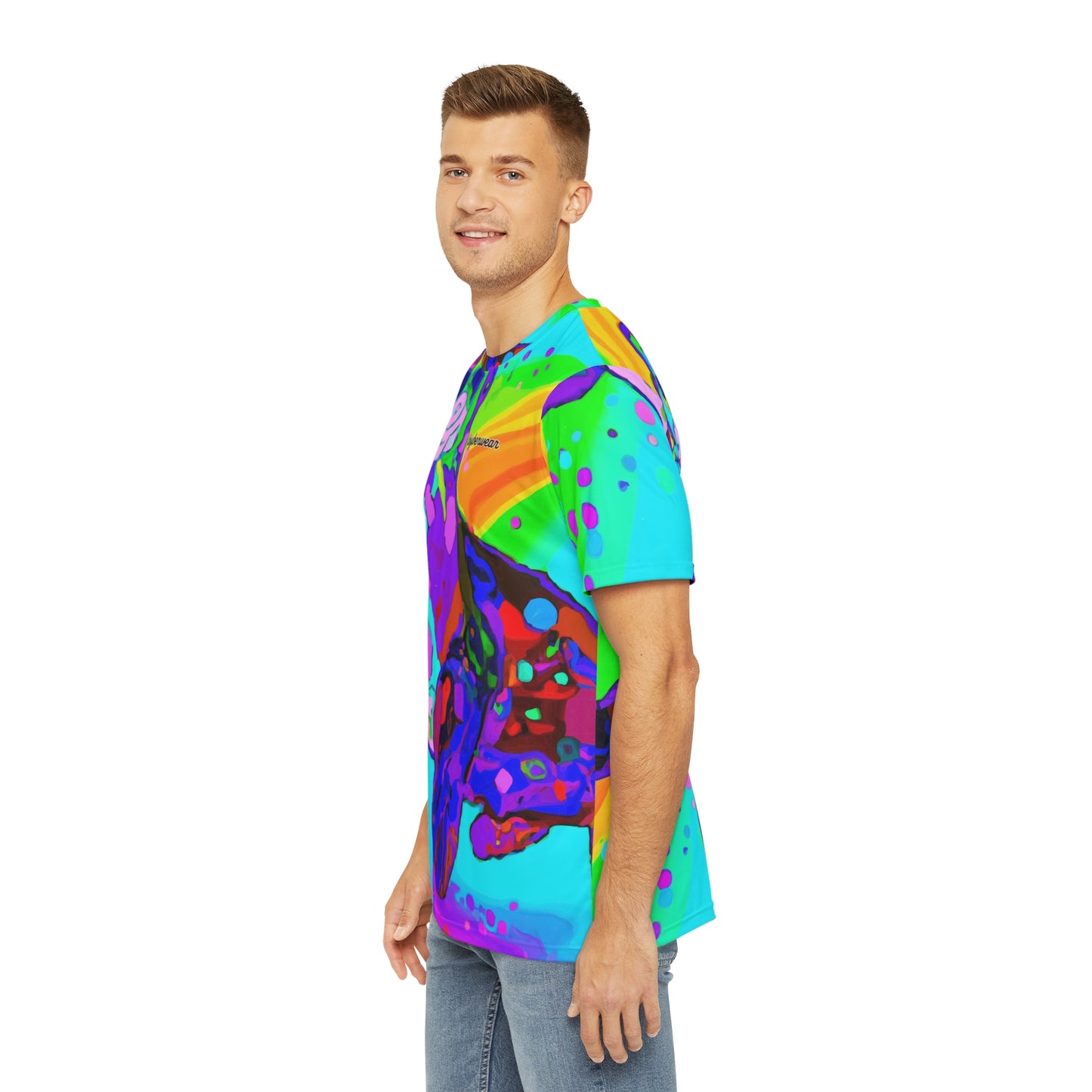 Sea Otter Psychedelic Depiction Polyester Tee